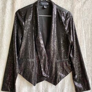 Forever 21 Sz Medium sequin black jacket